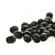 True2™ Czech Fire polished faceted glass beads 2mm - Jet